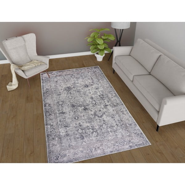 Passatoia grigia lavabile 80x200 cm Vintage Orient – Vitaus-image-1