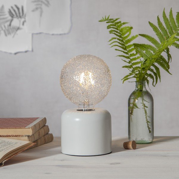 Piede di lampada bianco 10 cm Glans - Star Trading-image-1