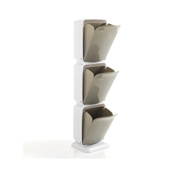 Cestino per il riciclaggio a 3 scomparti, altezza 125 cm Riky - Tomasucci-image-1