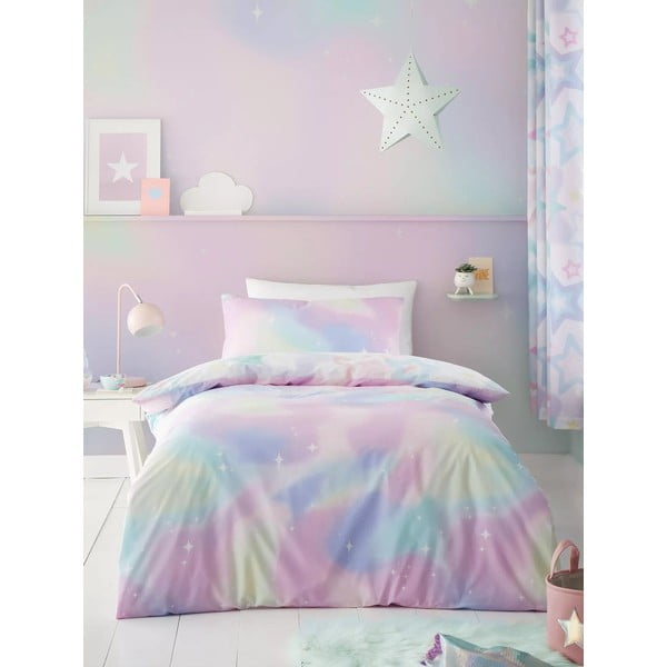 Biancheria da letto singola per bambini 135x200 cm Ombre Stars - Catherine Lansfield-image-1