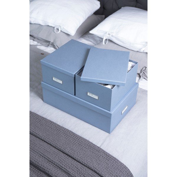 Scatole di cartone con coperchio in set da 3 pezzi Inge - Bigso Box of Sweden-image-1