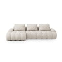 Divano angolare beige allungabile/con contenitore (con penisola a sinistra/con chaise lounge) Linz – Cosmopolitan Design