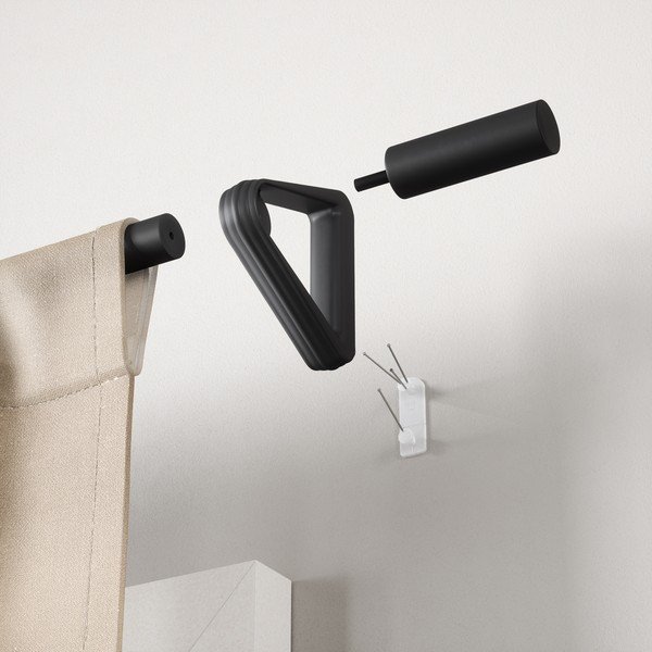 Bastone per tende nero opaco in acciaio regolabile 107 - 305 cm Trinity – Umbra-image-4