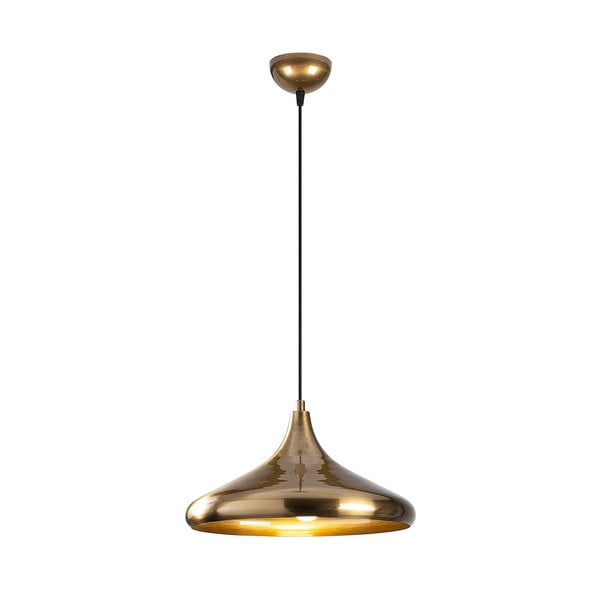 Lampadario dorato con paralume in metallo ø 35 cm Nile – Opviq lights-image-2