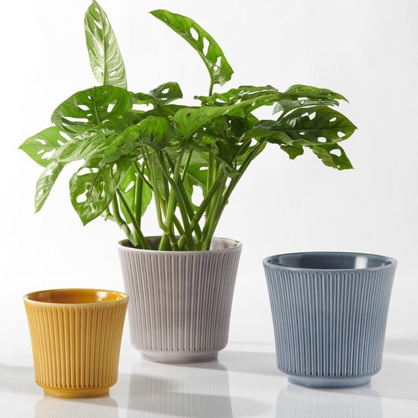Vaso in ceramica gialla Gloss, ø 12 cm - Big pots-image-1