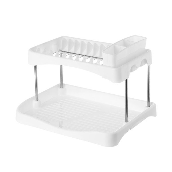 Scolapiatti Unimasa bianco a due livelli, 42 x 31,2 cm - Casa Selección
