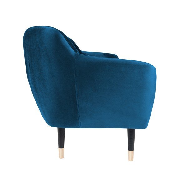 Divano blu con gambe nere Amelie, 188 cm - Mazzini Sofas-image-3