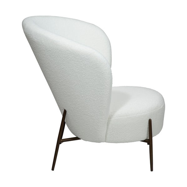 Poltrona bianca in tessuto bouclé Orbit - DAN-FORM Denmark-image-3