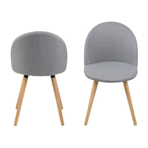 Sada 2 světle šedých jídelních židlí Actona Manley-image-1