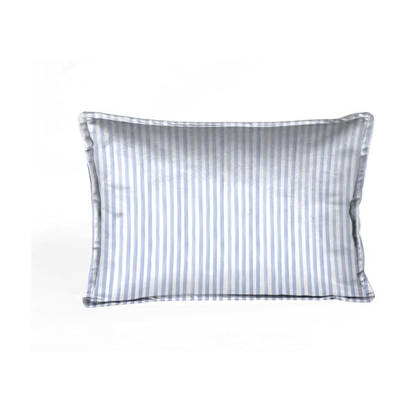Cuscino in velluto bianco con strisce blu Pigiama, 50 x 35 cm - Velvet Atelier