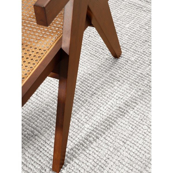 Tappeto rotondo grigio chiaro in iuta reversibile/tessuto a mano ø 160 cm Bouclé Jaipur – Hanse Home-image-4