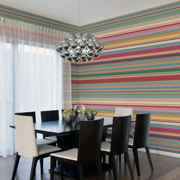 Carta da parati di grande formato, 200 x 154 cm Subdued Stripes - Artgeist-image-1