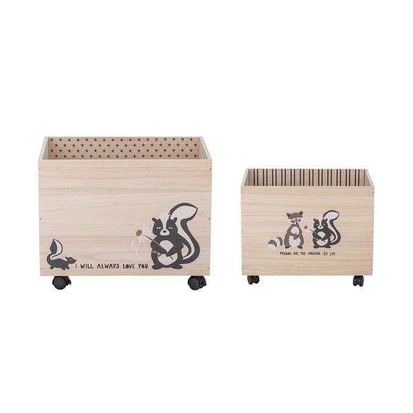 Scatole portaoggetti in legno per bambini in set di 2 pezzi Nonni - Bloomingville Mini