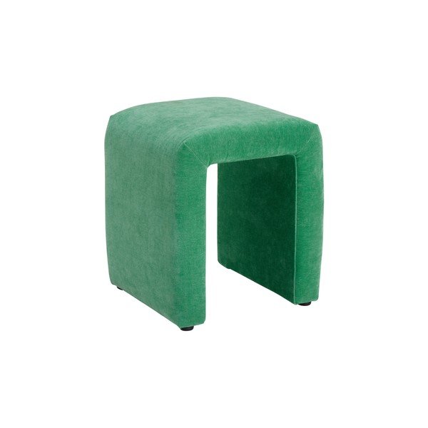 Poggiapiedi verde con rivestimento in ciniglia Pigally – Ellos Home