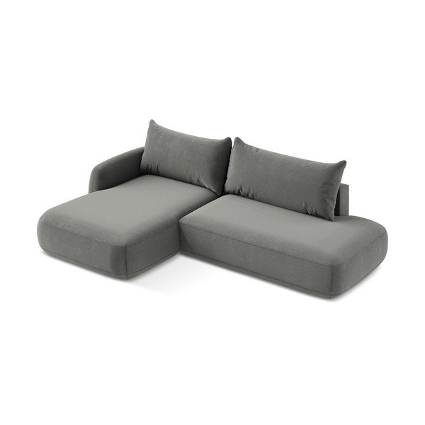 Divano angolare grigio allungabile (con penisola a sinistra/con chaise lounge) Hale – Makamii-image-2