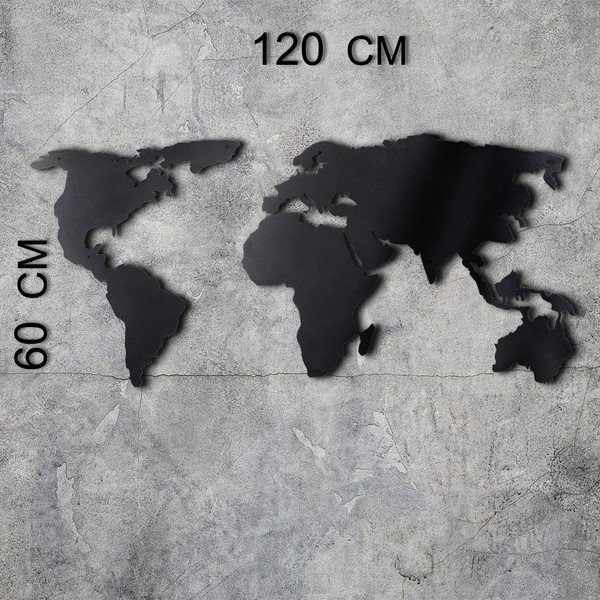 Mappa da appendere 120x60 cm Silhouette – Bystag-image-3