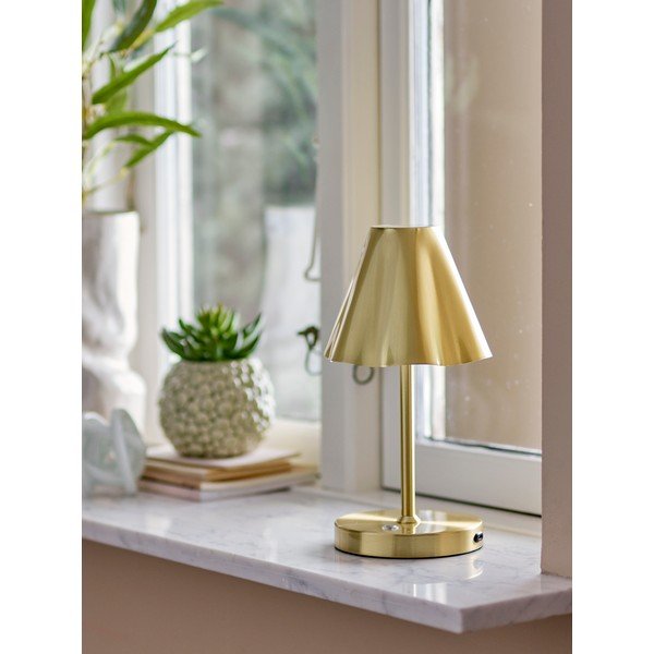 Lampada da tavolo LED color ottone con paralume in metallo (altezza totale 28 cm) Lianna – Bloomingville-image-1