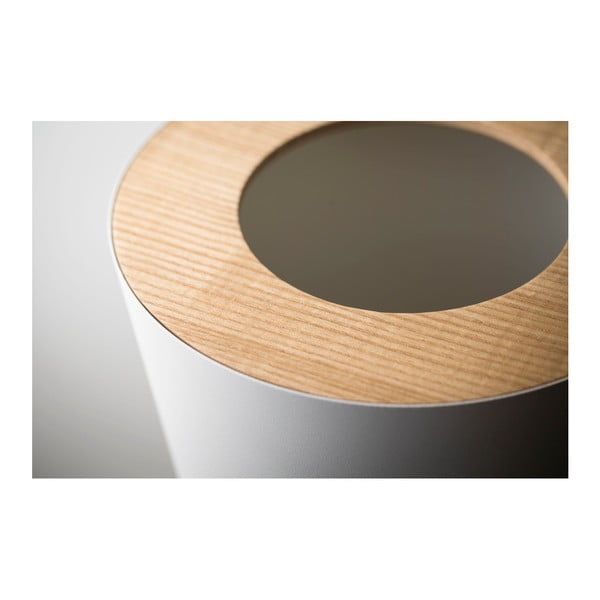 Cestino bianco rotondo Rin - YAMAZAKI-image-3