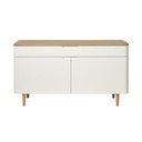 Cassettiera bassa in legno di quercia bianca Amalfi - Unique Furniture