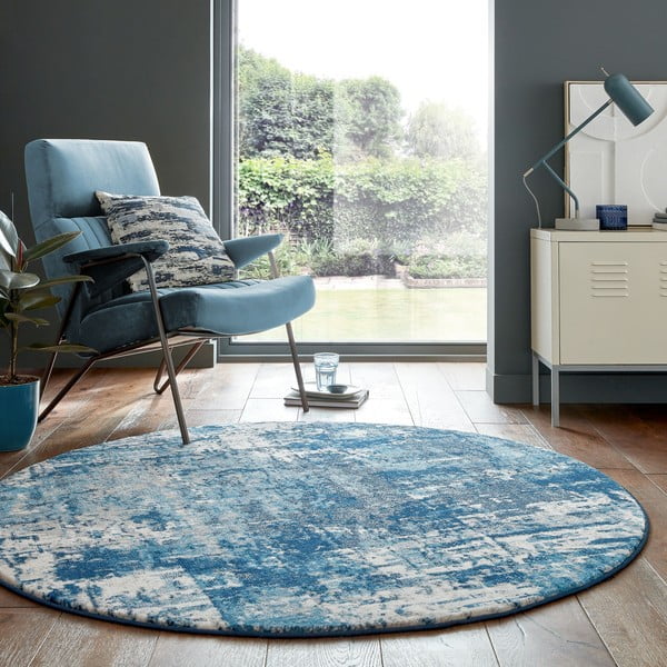 Tappeto rotondo blu ø 160 cm Cocktail Wonderlust - Flair Rugs-image-1