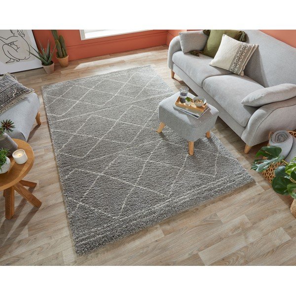 Tappeto grigio 200x290 cm Kush - Flair Rugs-image-3