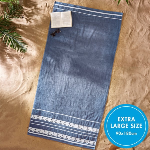 Telo mare blu in cotone 90x180 cm Anchors – Catherine Lansfield-image-4