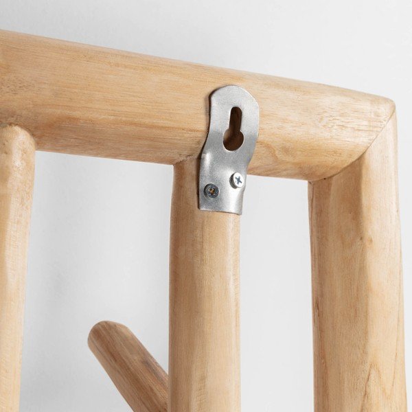 Appendiabiti da parete in legno di teak Athina - Kave Home-image-1