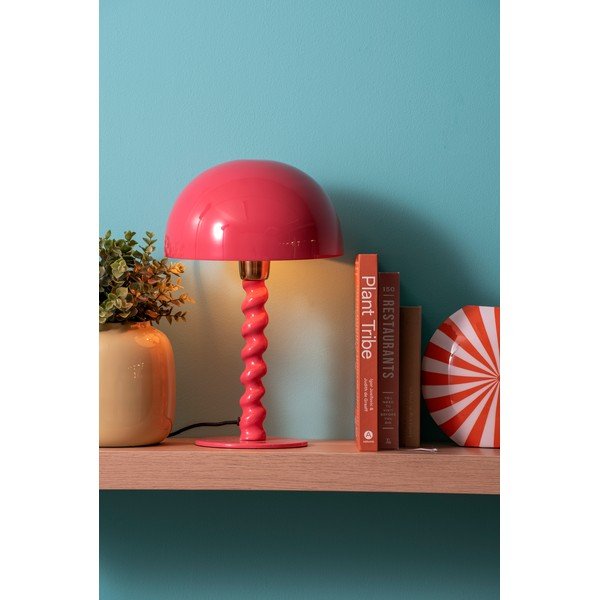 Lampada da tavolo rosa con paralume in metallo (altezza totale 39 cm) Prisa – Leitmotiv-image-1