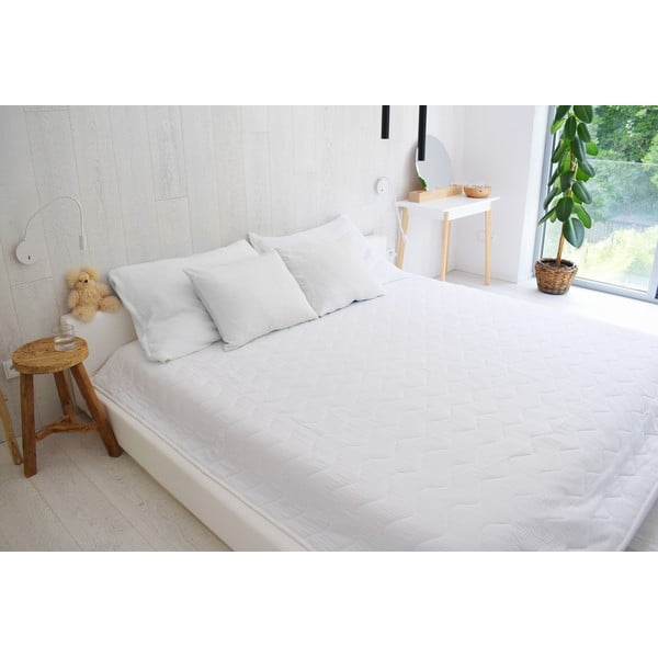 Copriletto trapuntato in mussola bianca 210x240 cm Plain Muslin - Butter Kings-image-2