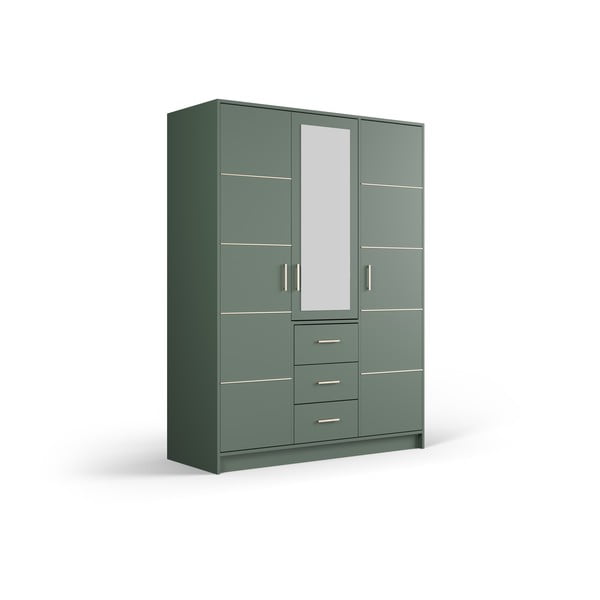 Armadio verde con specchio 147x200 cm Burren - Cosmopolitan Design-image-2