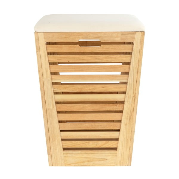 Cesto portabiancheria in legno colore naturale 55 l Norway - Wenko-image-2