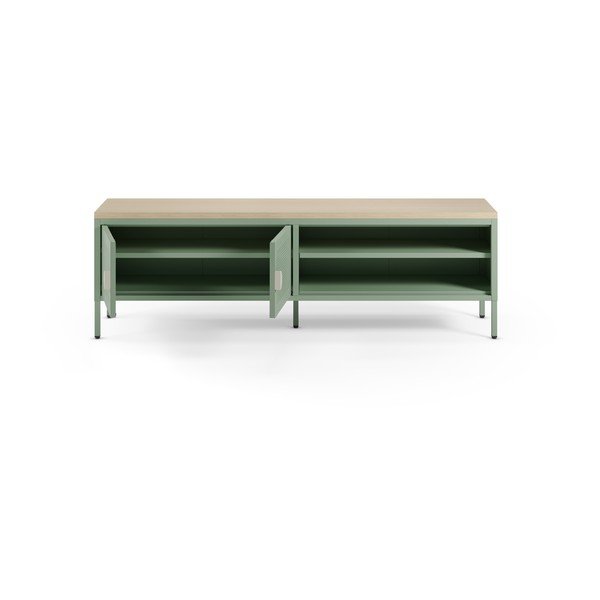 Mobile TV color menta/di colore naturale in metallo 160x50x35 cm Sayla – Marckeric-image-2