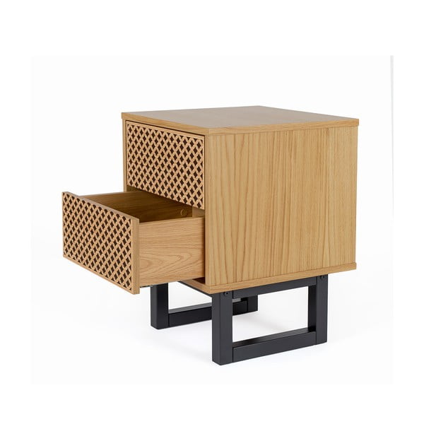 Comodino in rovere Camden Diamond Mora - Woodman-image-2