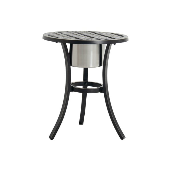 Tavolo da giardino con portaghiaccio rotondo in alluminio ø 54,5 cm Rosario – Hartman