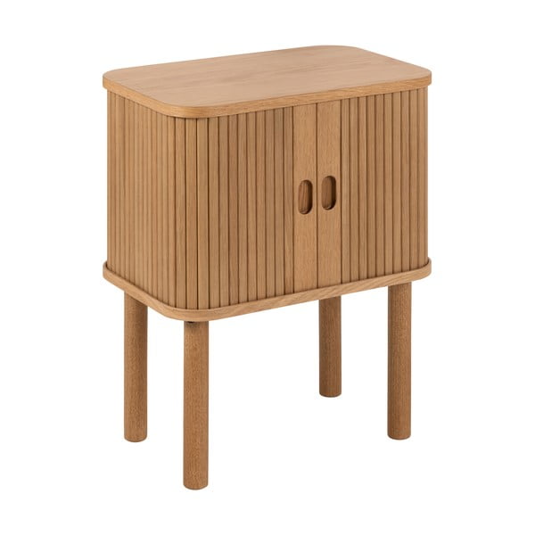 Comodino in rovere decorato in colore naturale Langley - Actona-image-2