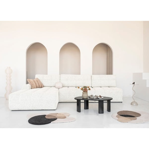 Divano angolare componibile color crema allungabile/con contenitore (con penisola a sinistra) Lulu – Miuform-image-1