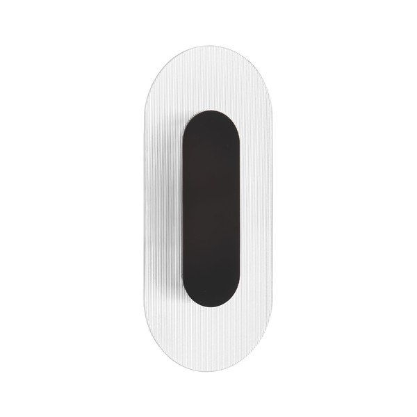 Lampada da parete LED nera opaca in metallo Vetrio – Nova Luce