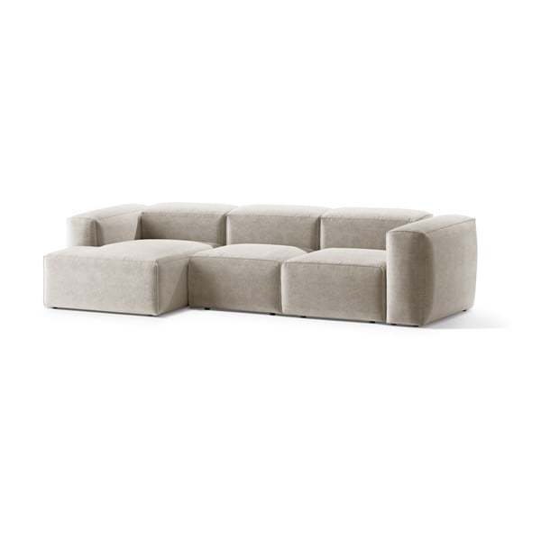 Divano angolare beige (con penisola a sinistra/con chaise lounge) Bergamo – Cosmopolitan Design-image-2