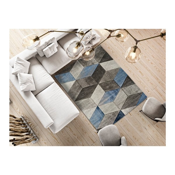 Tappeto blu-grigio Indigo Azul Robo, 140 x 200 cm - Universal-image-1