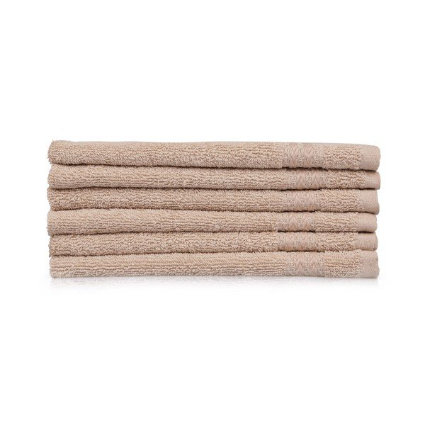 Set di 6 asciugamani da bagno beige, 50 x 30 cm Rainbow - Unknown-image-1