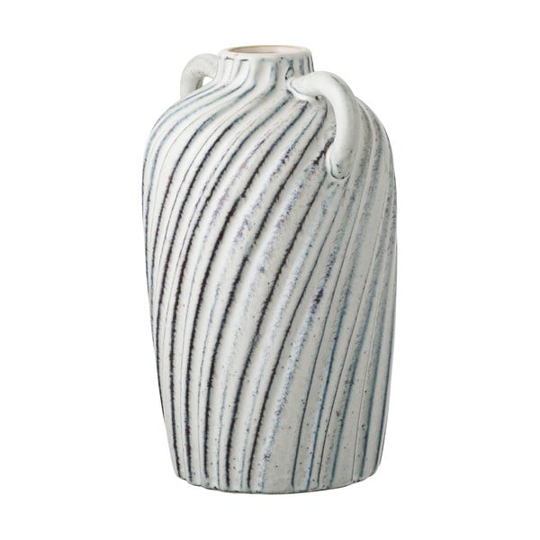 Vaso azzurro in ceramica (altezza totale 22 cm) Mimi – House Nordic-image-4