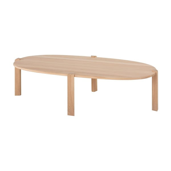 Tavolino da salotto di colore naturale in rovere massiccio 80x150 cm Kulin – Gazzda