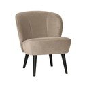 Poltrona in velluto beige Sara - WOOOD