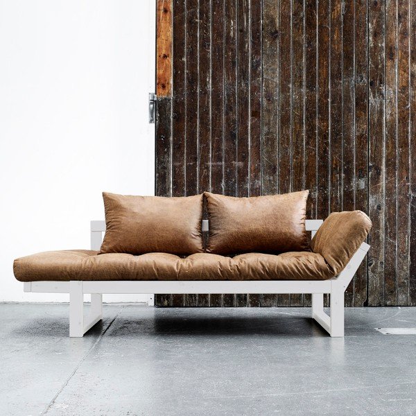 Pohovka Karup Vintage Edge White/Cognac-image-1