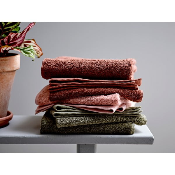 Asciugamano in spugna di cotone verde oliva, 100 x 50 cm Comfort Organic - Södahl-image-4