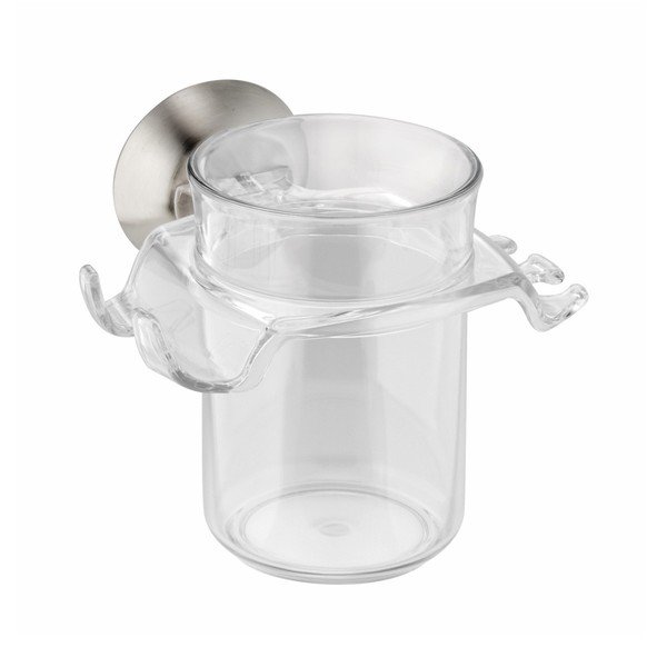 Nástěnný kelímek s držákem zubního kartáčku a žiletky InterDesign Forma-image-2