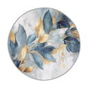 Tappeto rotondo blu/dorato lavabile ø 120 cm Golden Leaves – Mila Home