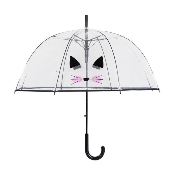Transparentní holový deštník Birdcage Cute Cat, ⌀ 85 cm-image-1