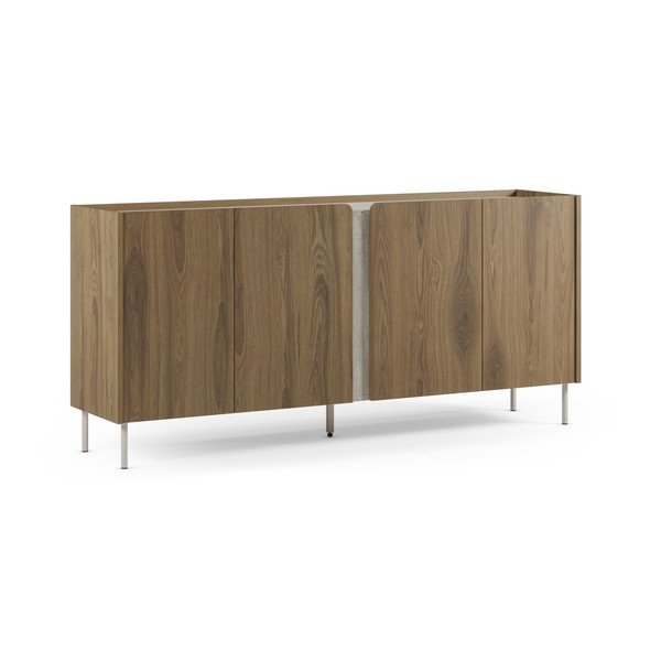 Credenza di colore naturale con effetto rovere 180x83x40,5 cm Lucile – Marckeric-image-3