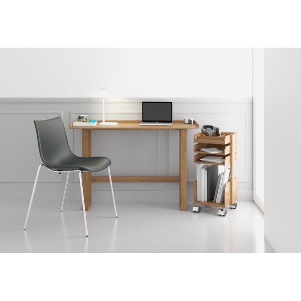 Scrivania in legno massiccio di quercia Slim - Wireworks-image-1